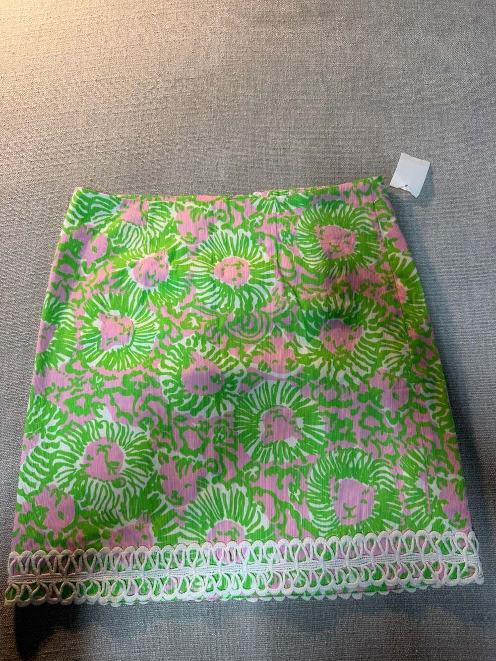 Lilly Pulitzer Sunnyside Lions Print Cotton Mini Skirt Size 4